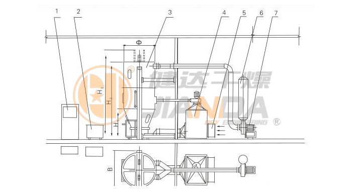 喷雾干燥制粒机结构示意图